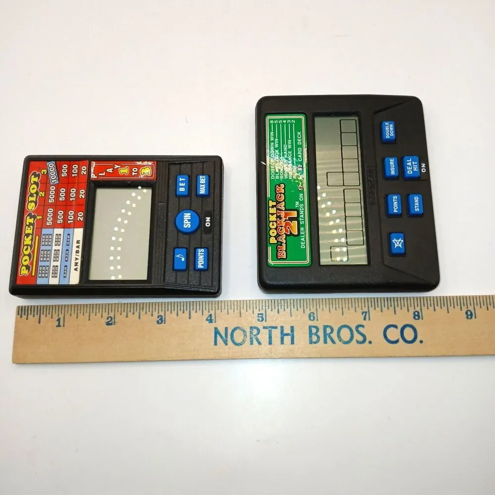 Lot Of 2 Radica Electronic Handheld Games Blackjack 21 Casino Slot Tested Work